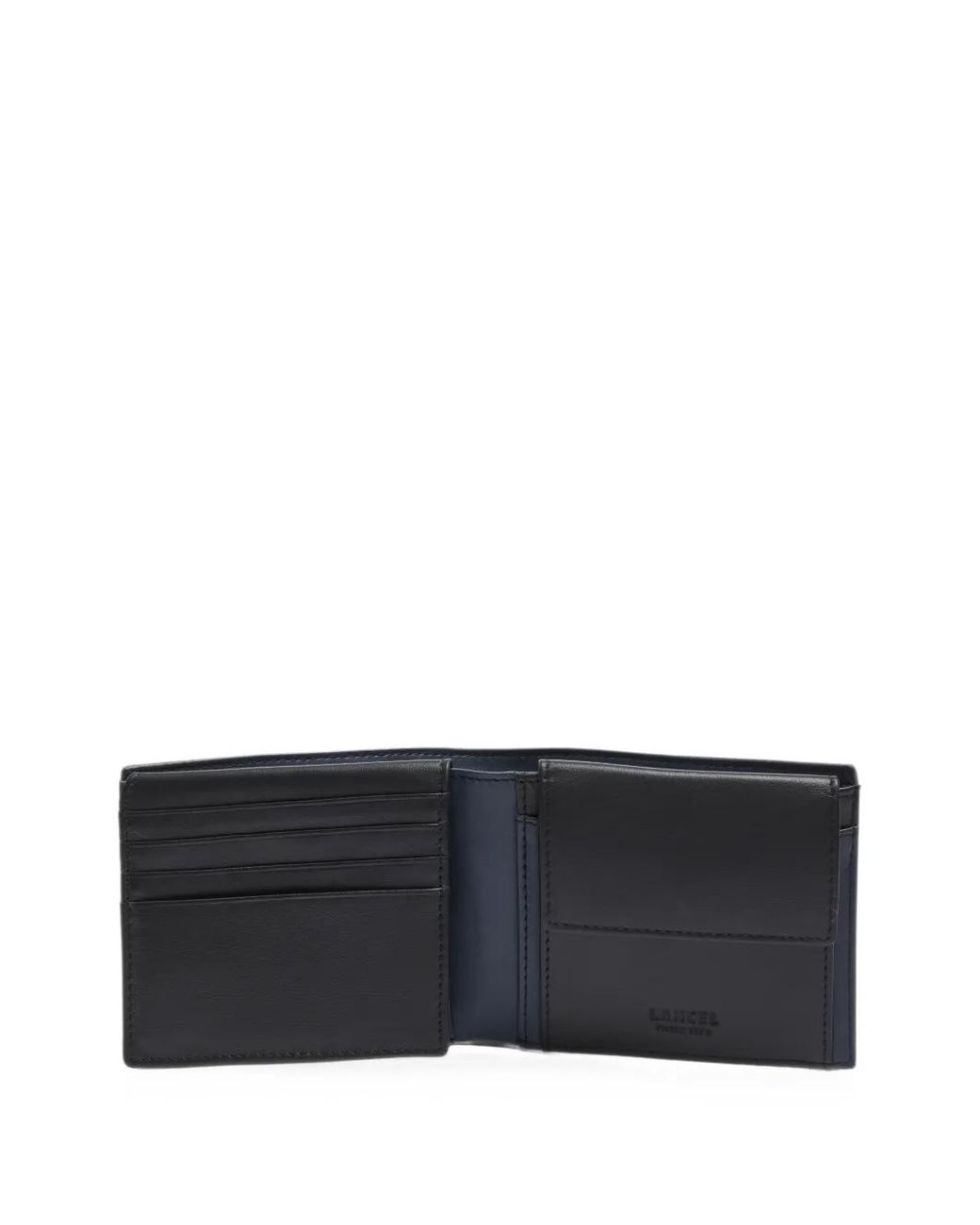 Lancel Blue Leon Leather Wallet for men