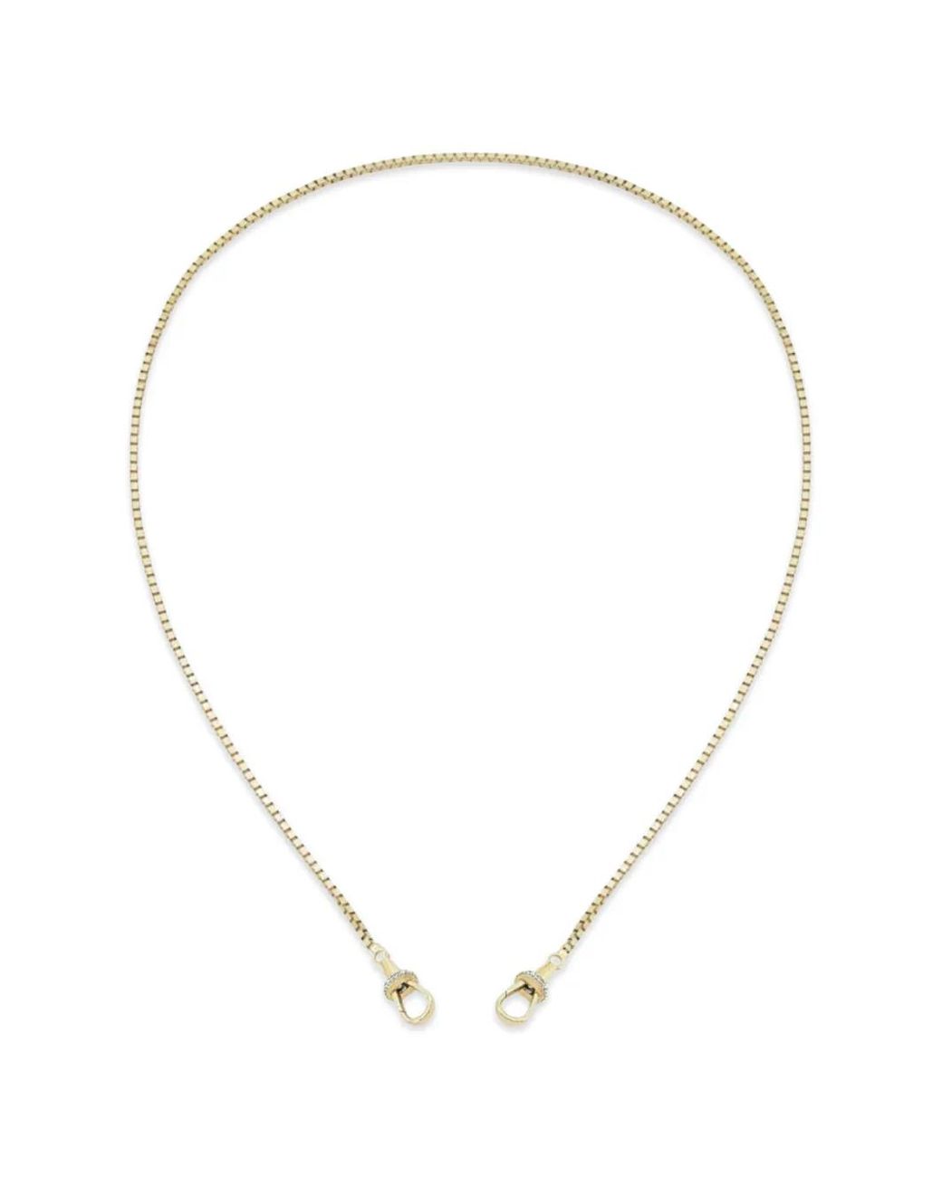 Loraida White Iridescent Diamond Chain Necklace
