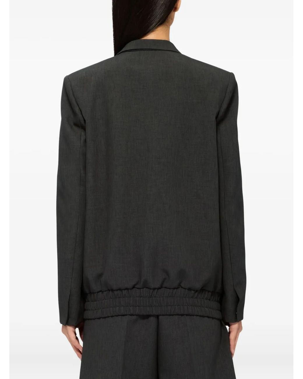 MSGM Black Long-Sleeve Jacket