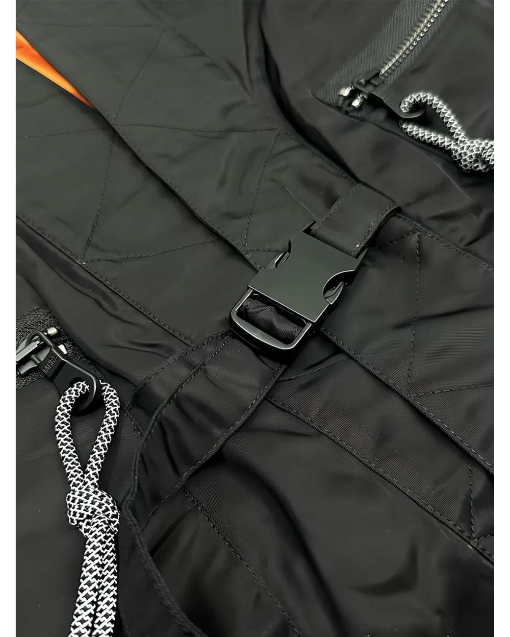 Mostly Heard Rarely Seen Black Emroidered-Logo Bomber Jacket for men