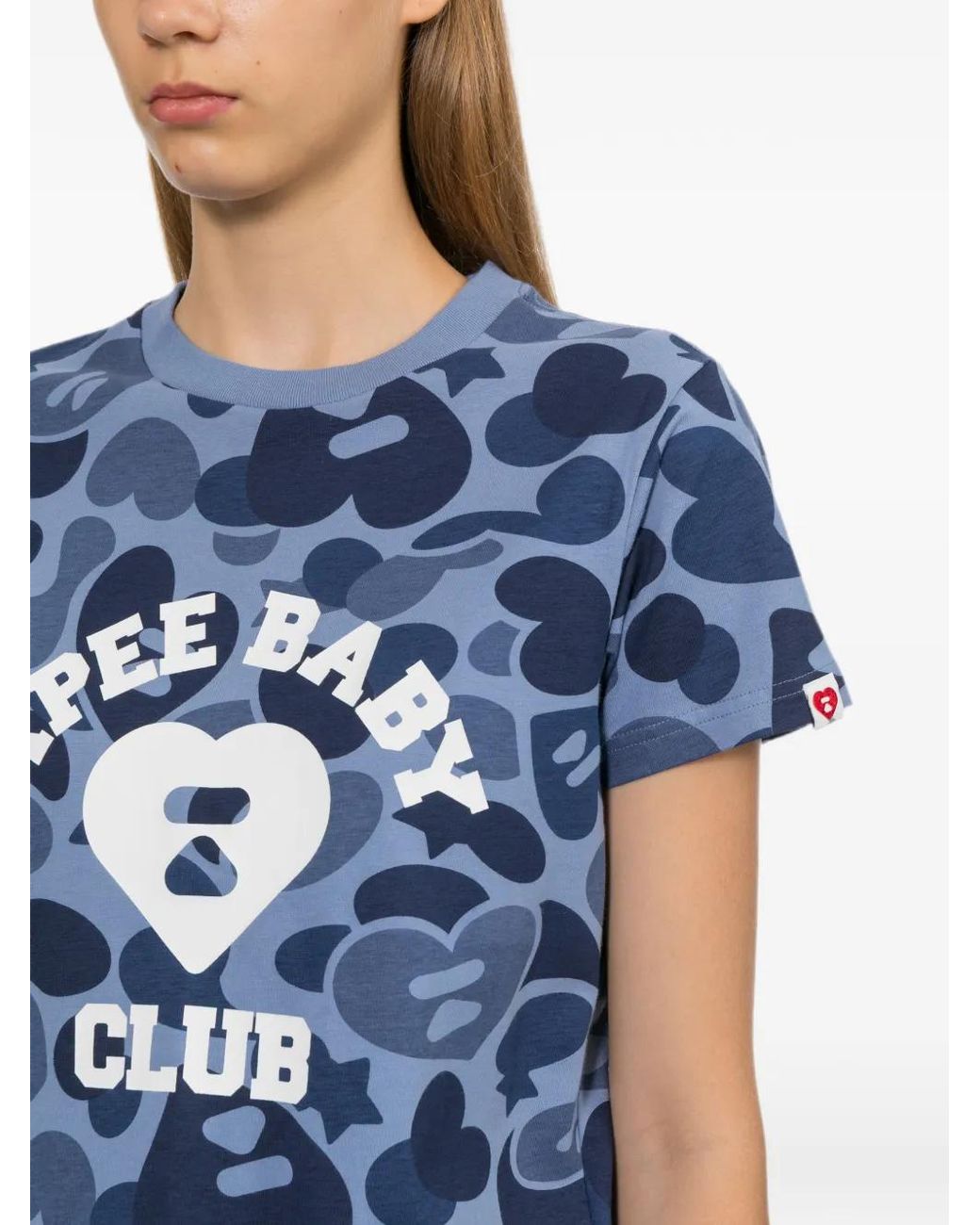 AAPE BY A BATHING AP Blue Camo Graphic Tee