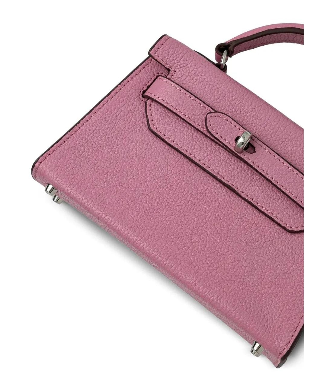 Silvian Heach Pink Sanita Leather Tote Bag
