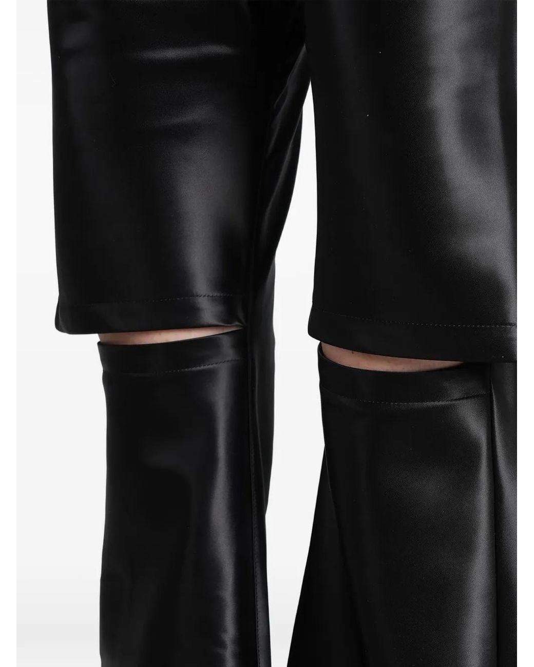 Junya Watanabe Embossed Cropped Trousers in het Black