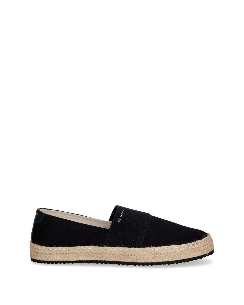 Gant Black Elasticated-Strap Braided Espadrilles