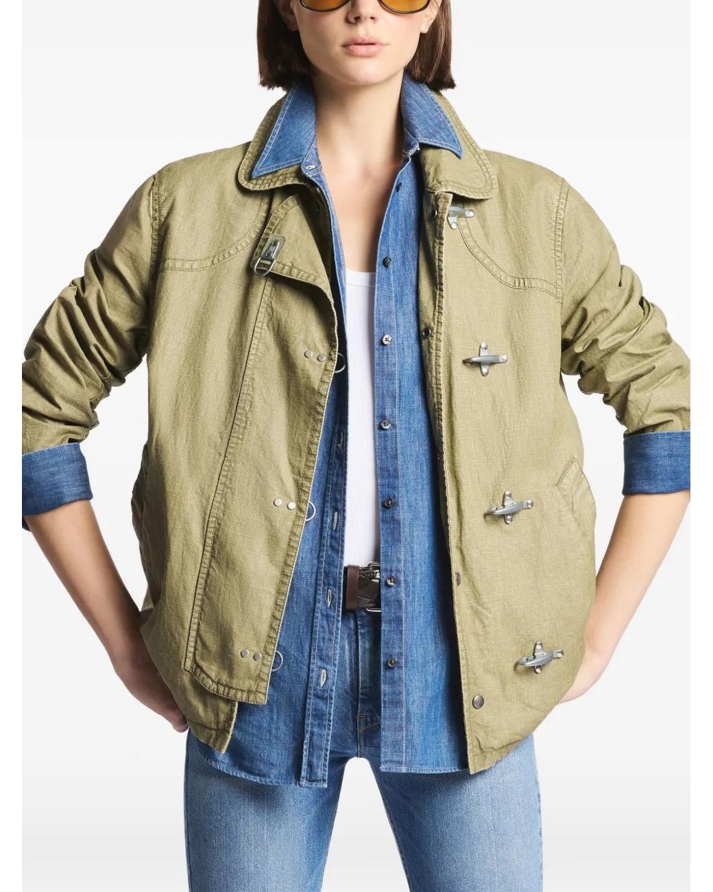 Fay Green 4 Ganci Archive Toggle-Fastening Jacket