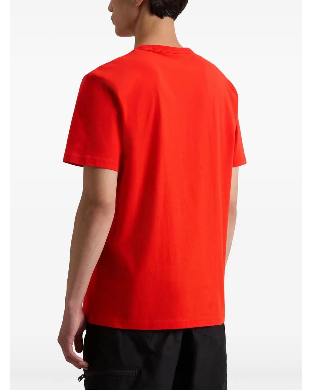 Woolrich Red Logo-Patch Organic Cotton T-Shirt for men