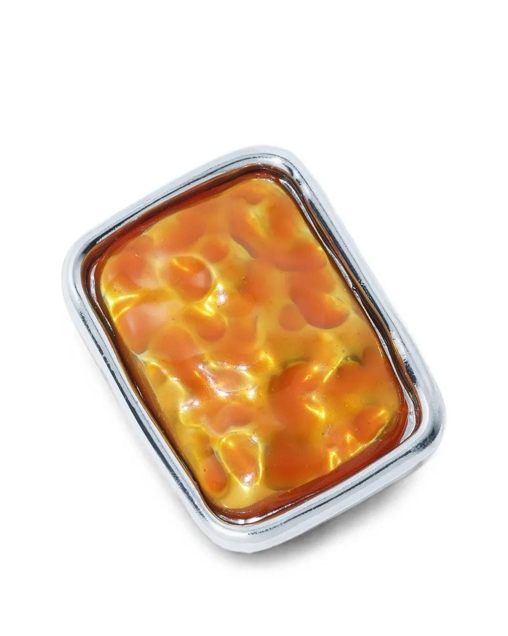 Female Orange Rectangle Toga Square Wave Brooch in Orange | Lyst