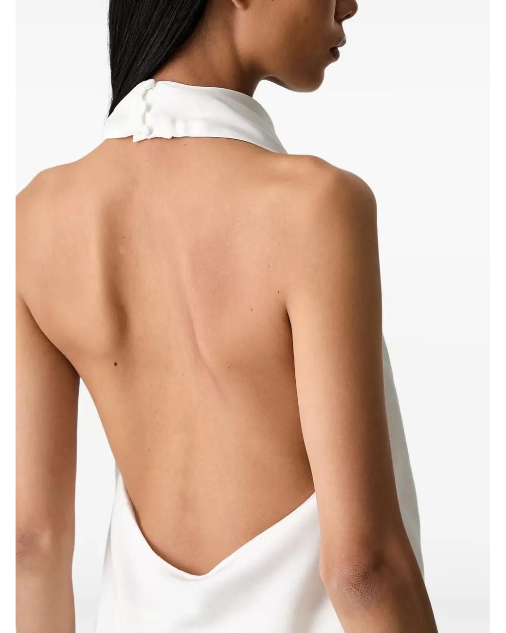 Bardot White Solene Halterneck Open-Back Top