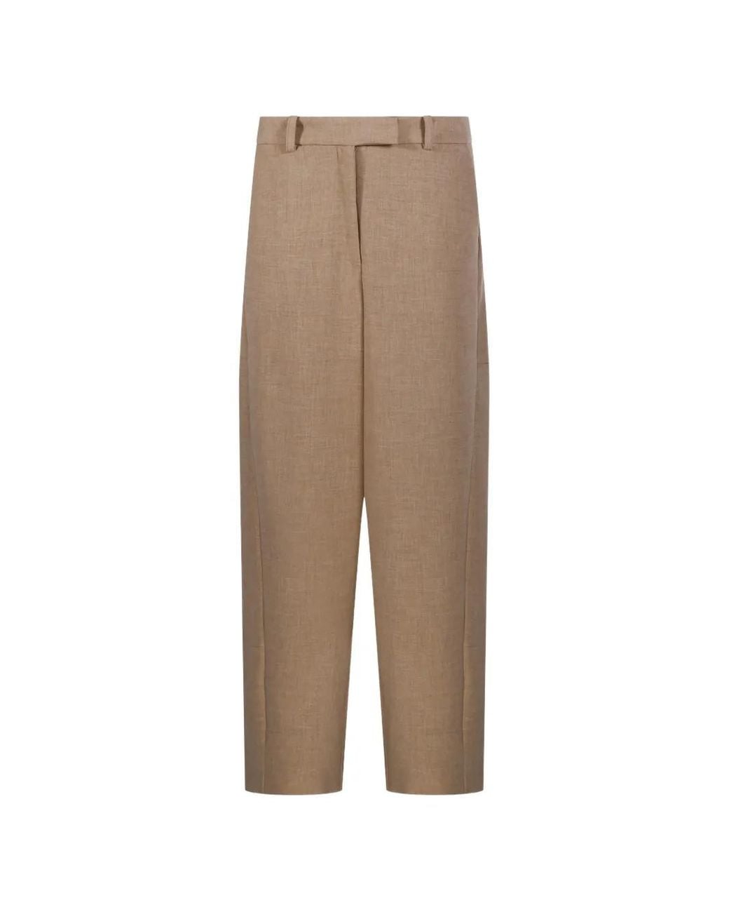 OSCAR THE COLLECTION Natural Pantalon De Costume Lou À Taille Haute