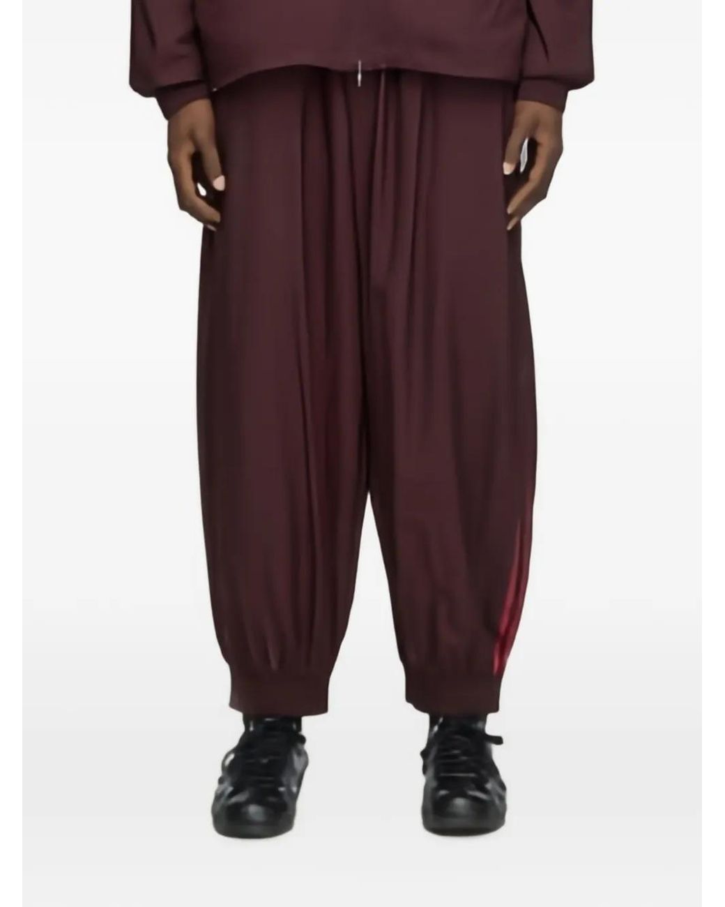 Y-3 Red Gradient 3-Stripes Track Pants for men