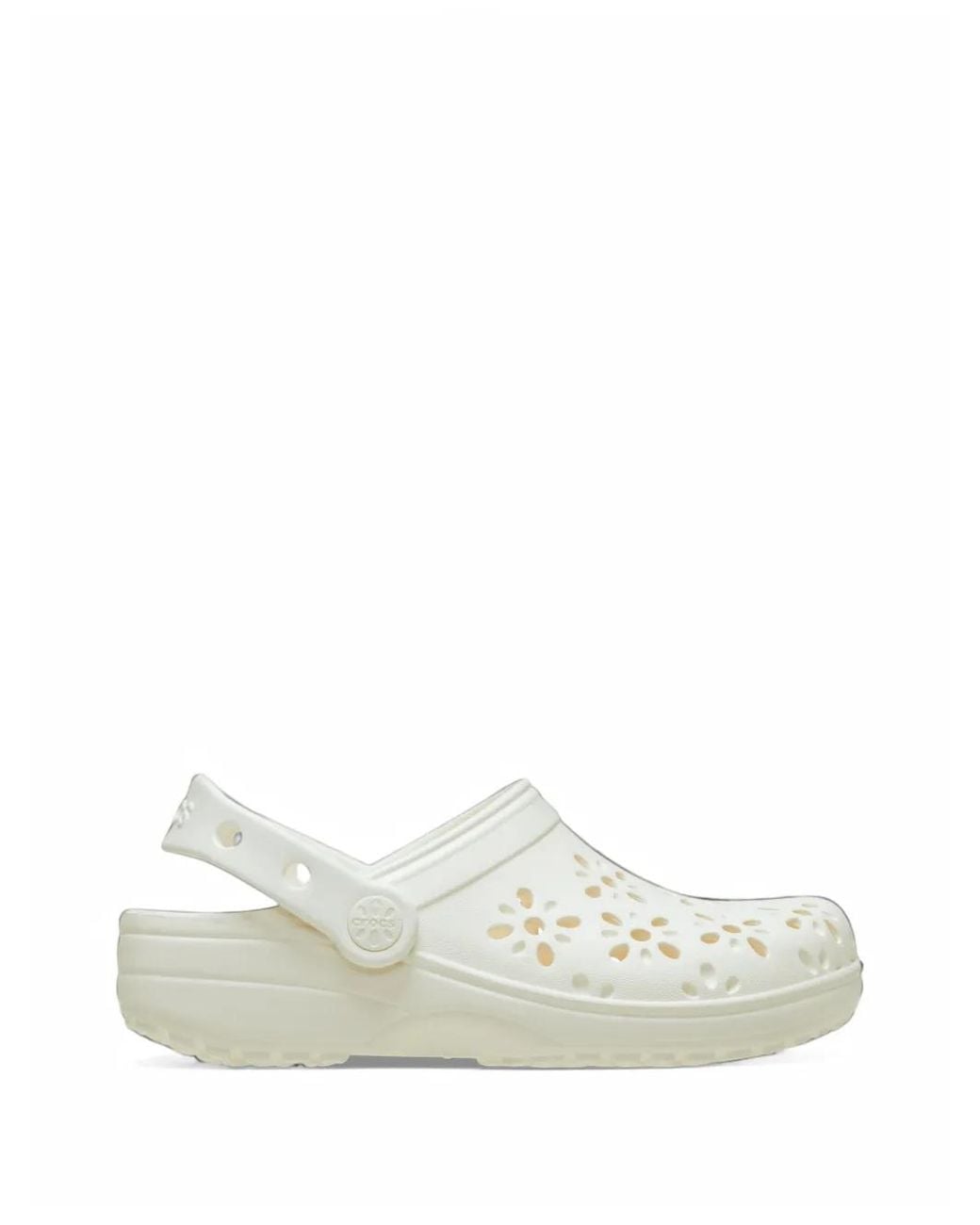 CROCSTM White Classic Floral Cut-Out Closed-Toe Mules for men