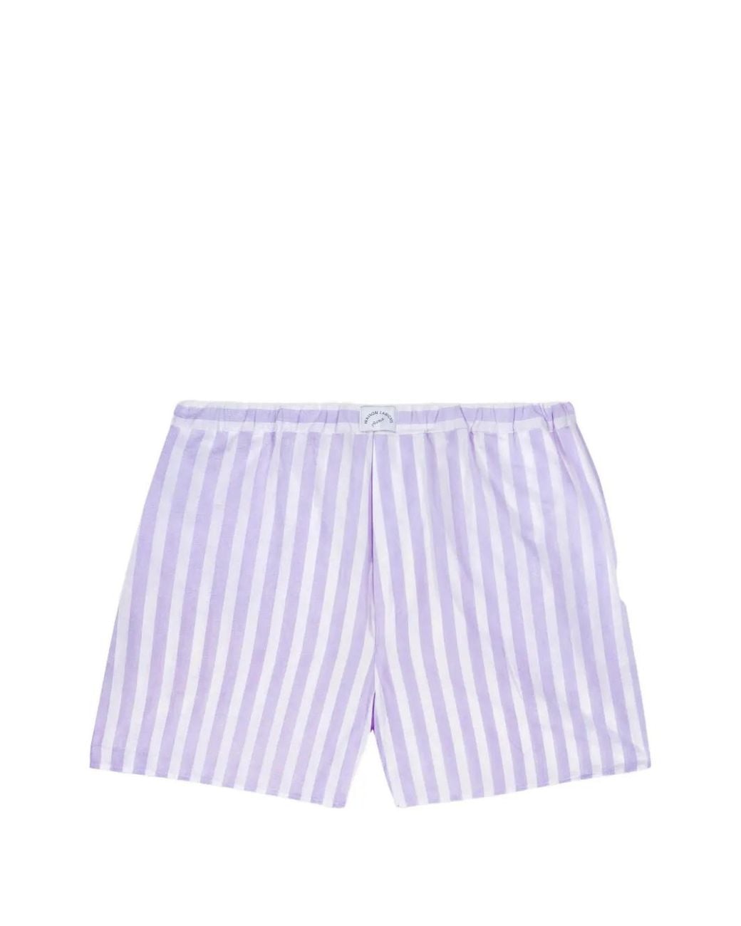 Maison Labiche Purple Vernemouze Striped-Pattern Shorts