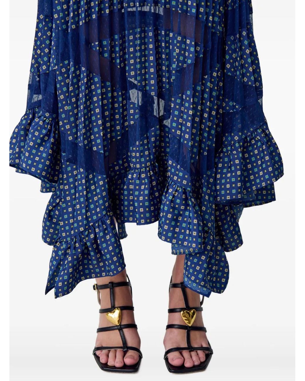 Jupe Longue À Design Plissé Claudie Pierlot en coloris Blue