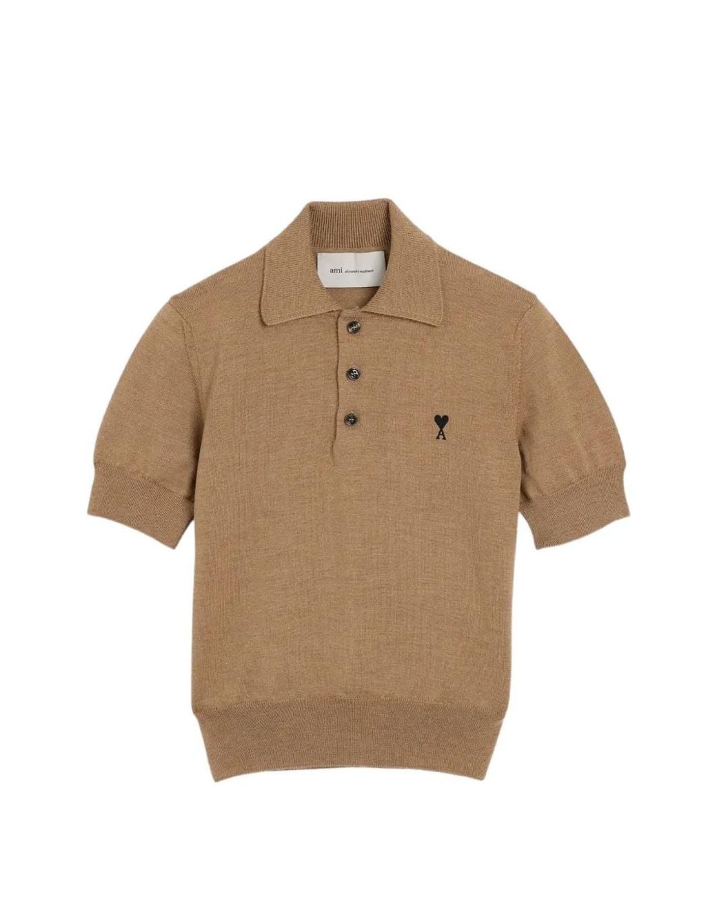 AMI Natural Polo En Laine