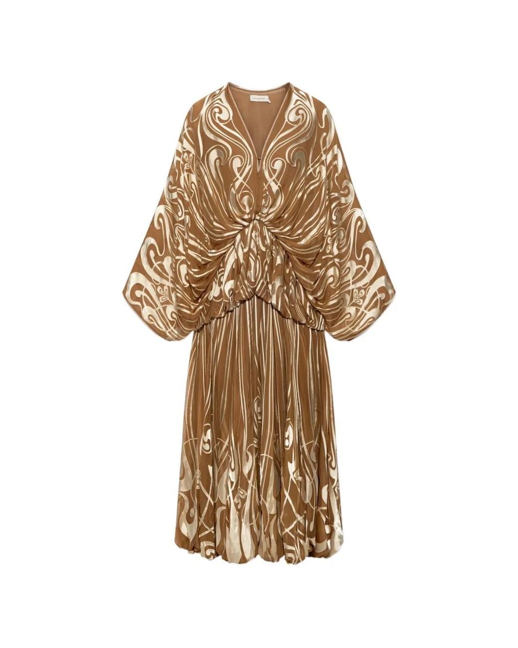 Zimmermann White Momentum Patterned Silk Maxi Dress