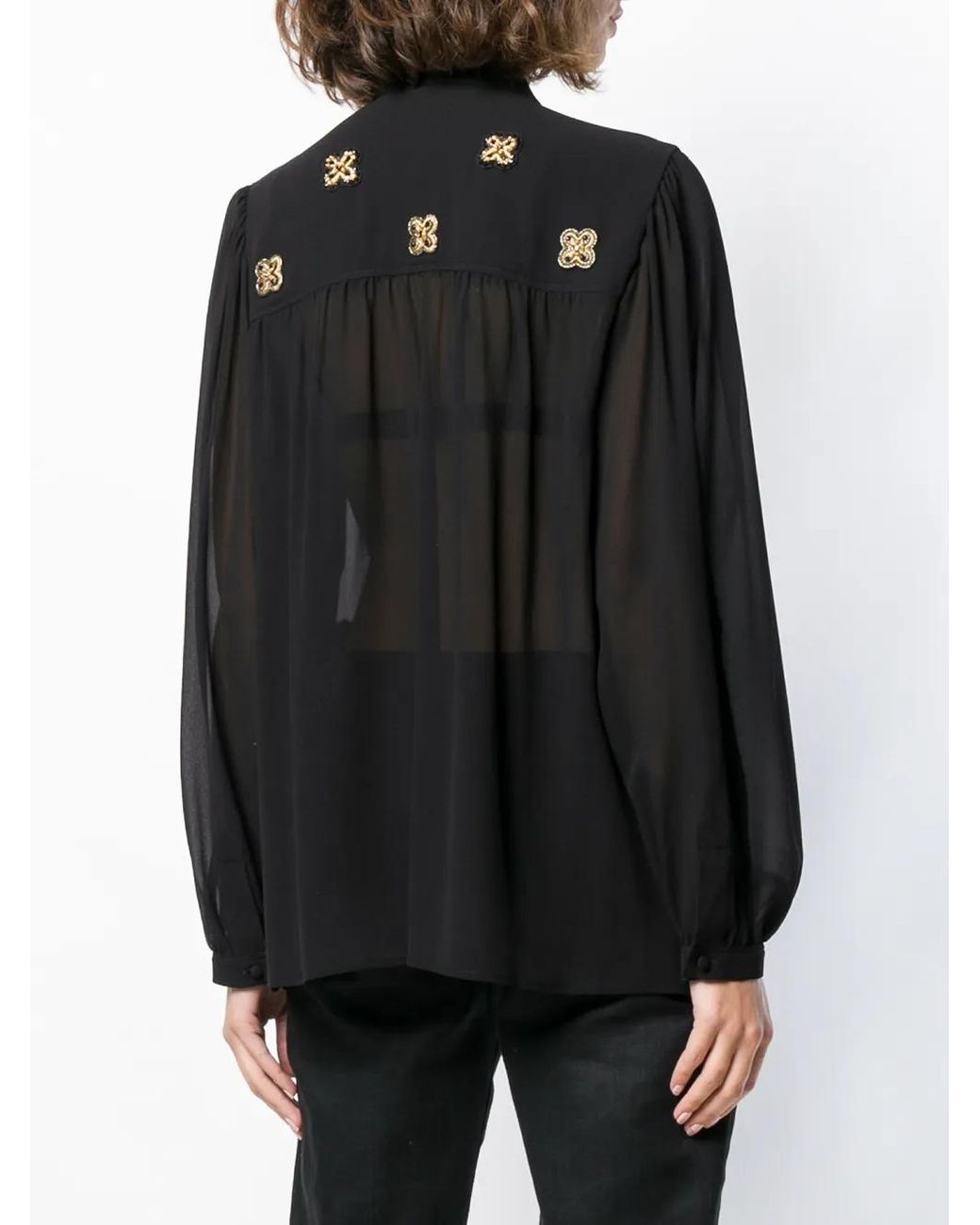 Saint Laurent Black Silk Shirt