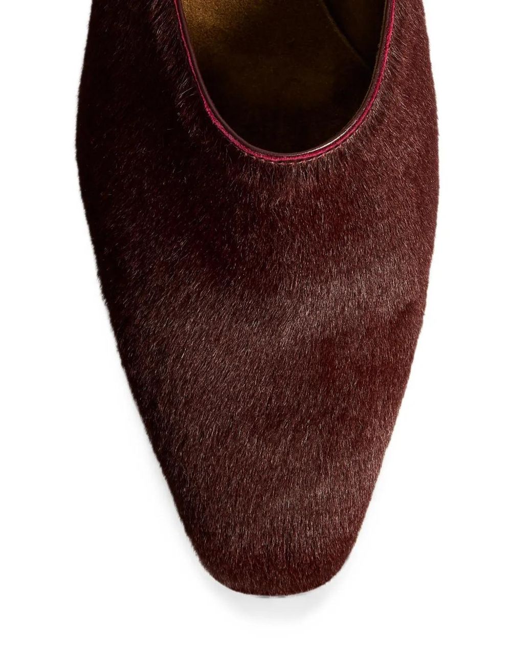 Khaite Brown Mules Colt En Cuir Façon Poulain
