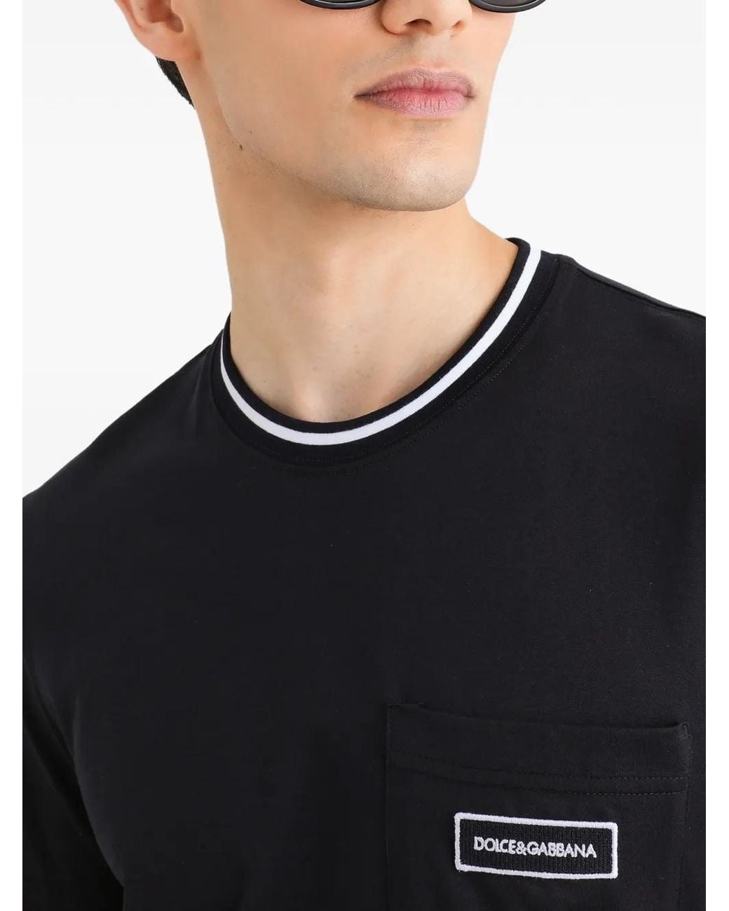 Dolce & Gabbana Black Crew-Neck Short-Sleeve T-Shirt for men