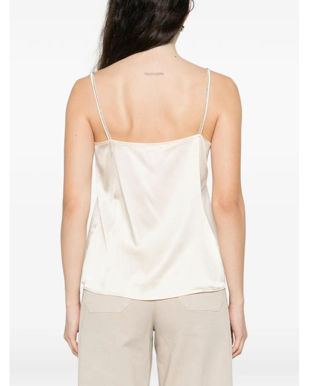 Panicale Natural Embellished Top