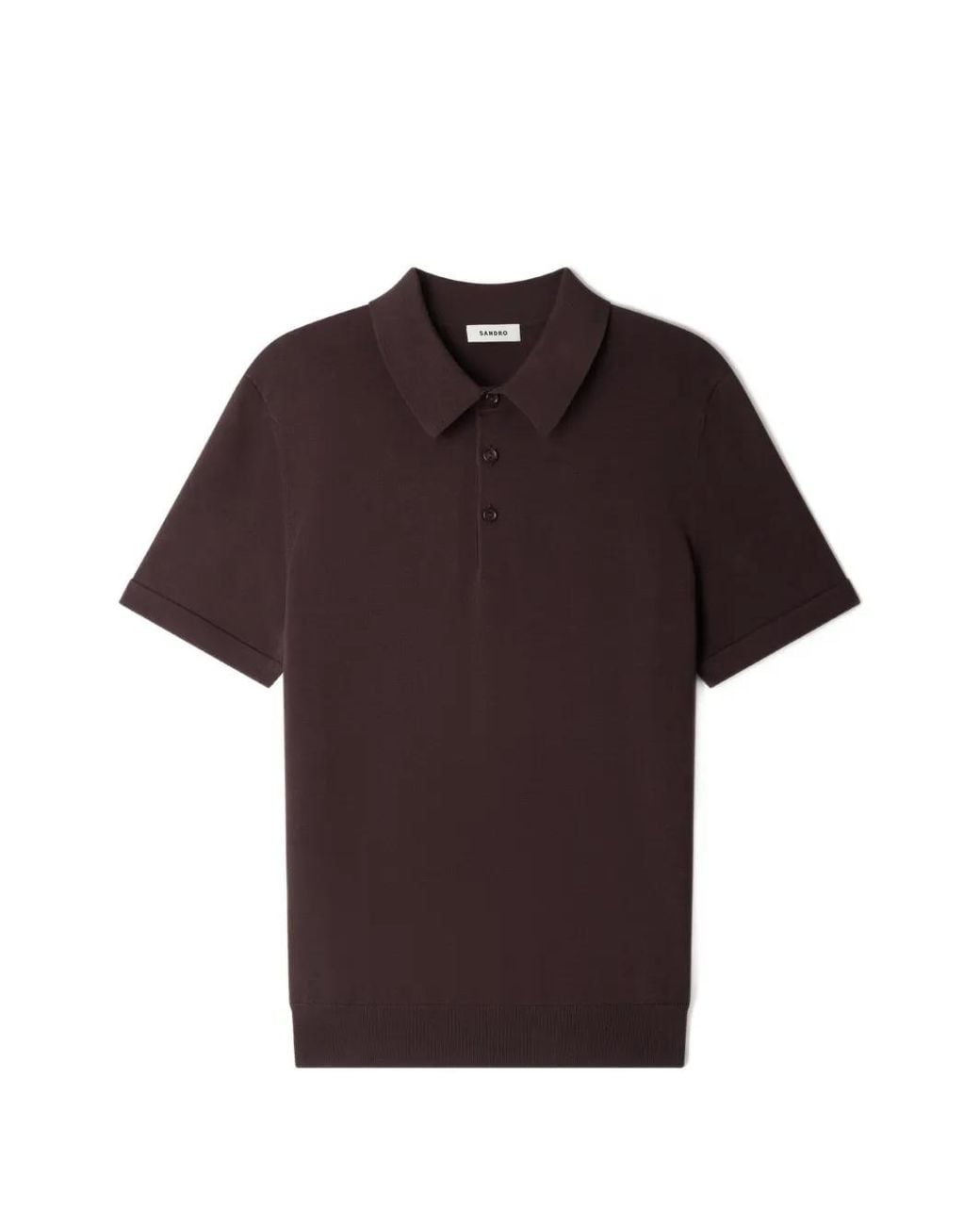 Sandro Red Cotton And Silk Polo Shirt for men