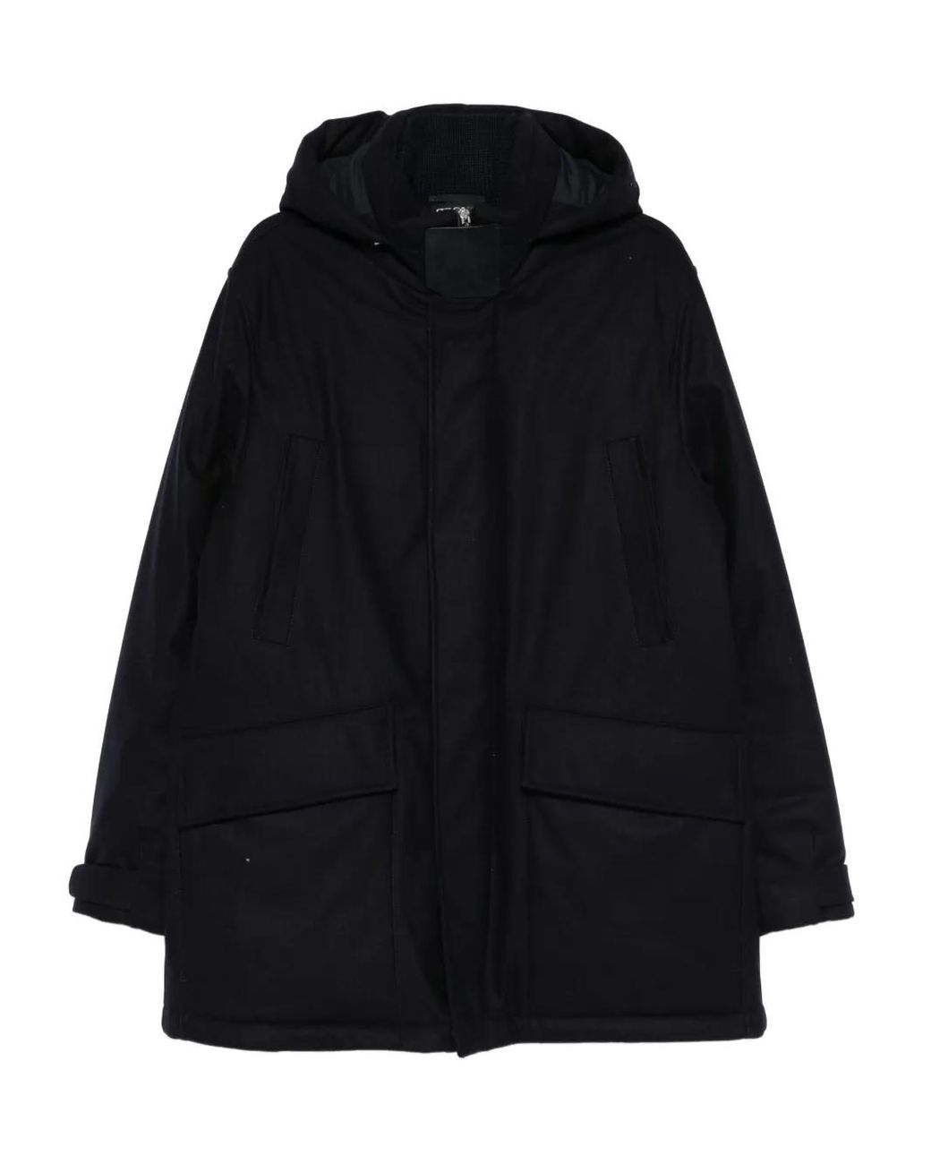 Zegna Black Hooded Jacket for men