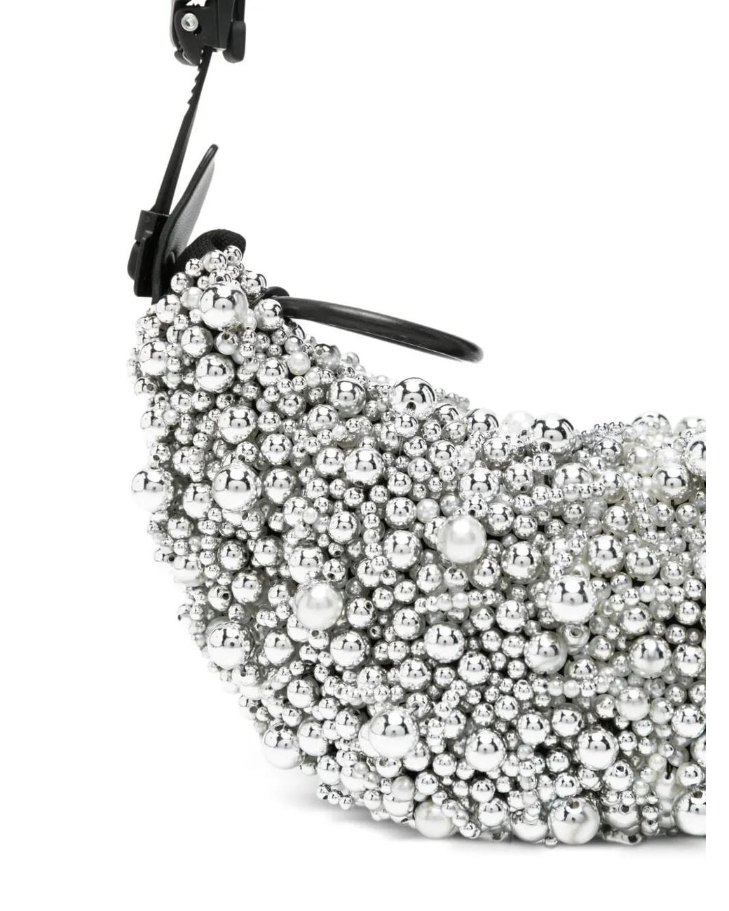 Innerraum White Beaded Spike-Detail Shoulder Bag for men