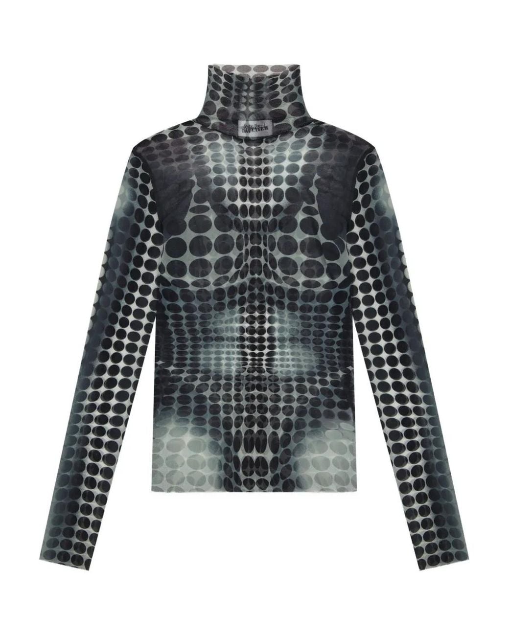 Jean Paul Gaultier Black Long-Sleeve High-Neck Top