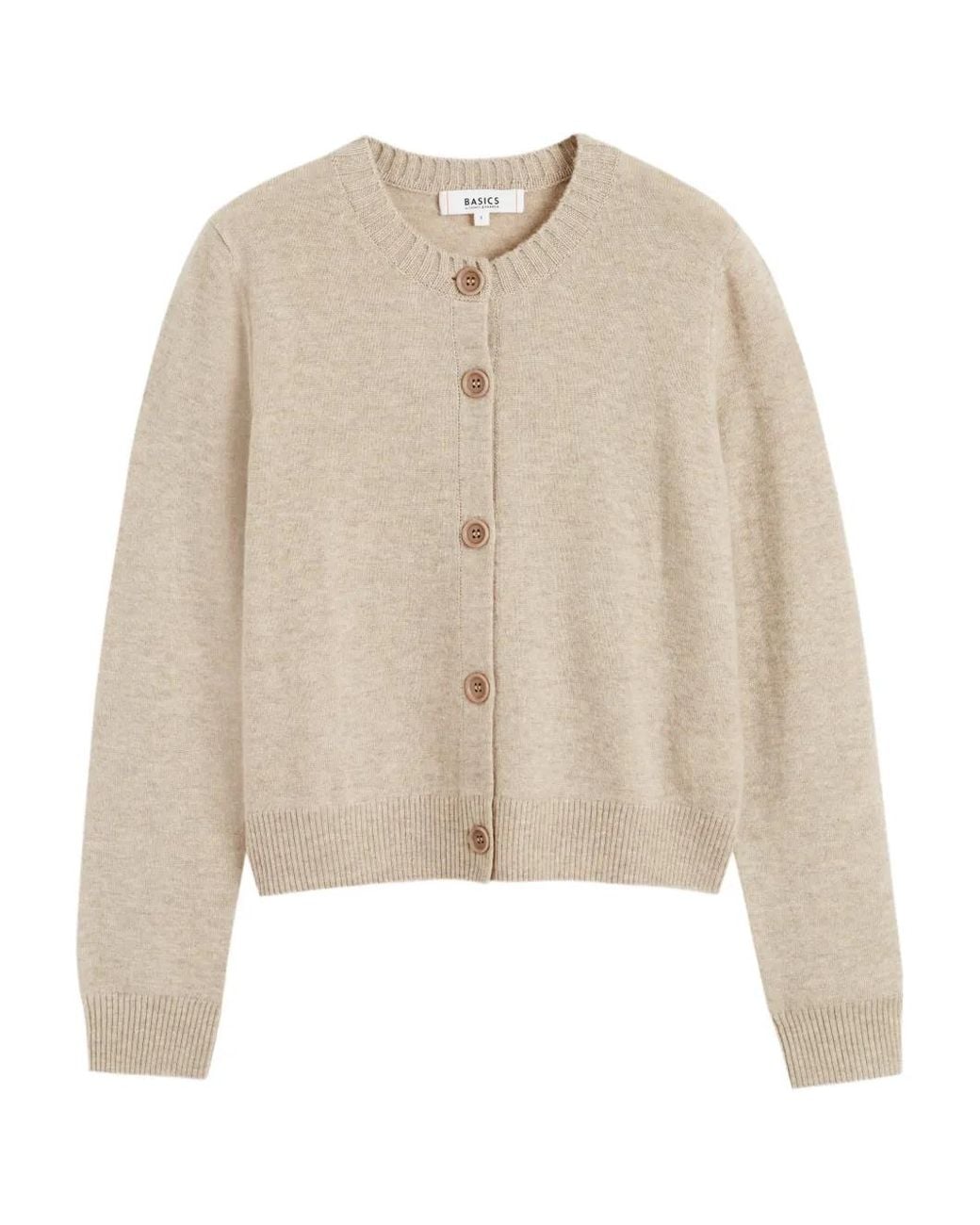 Chinti & Parker Natural Crew-Neck Cardigan