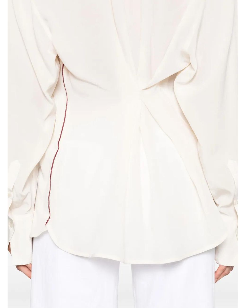 Victoria Beckham White Ivory Silk Blouse