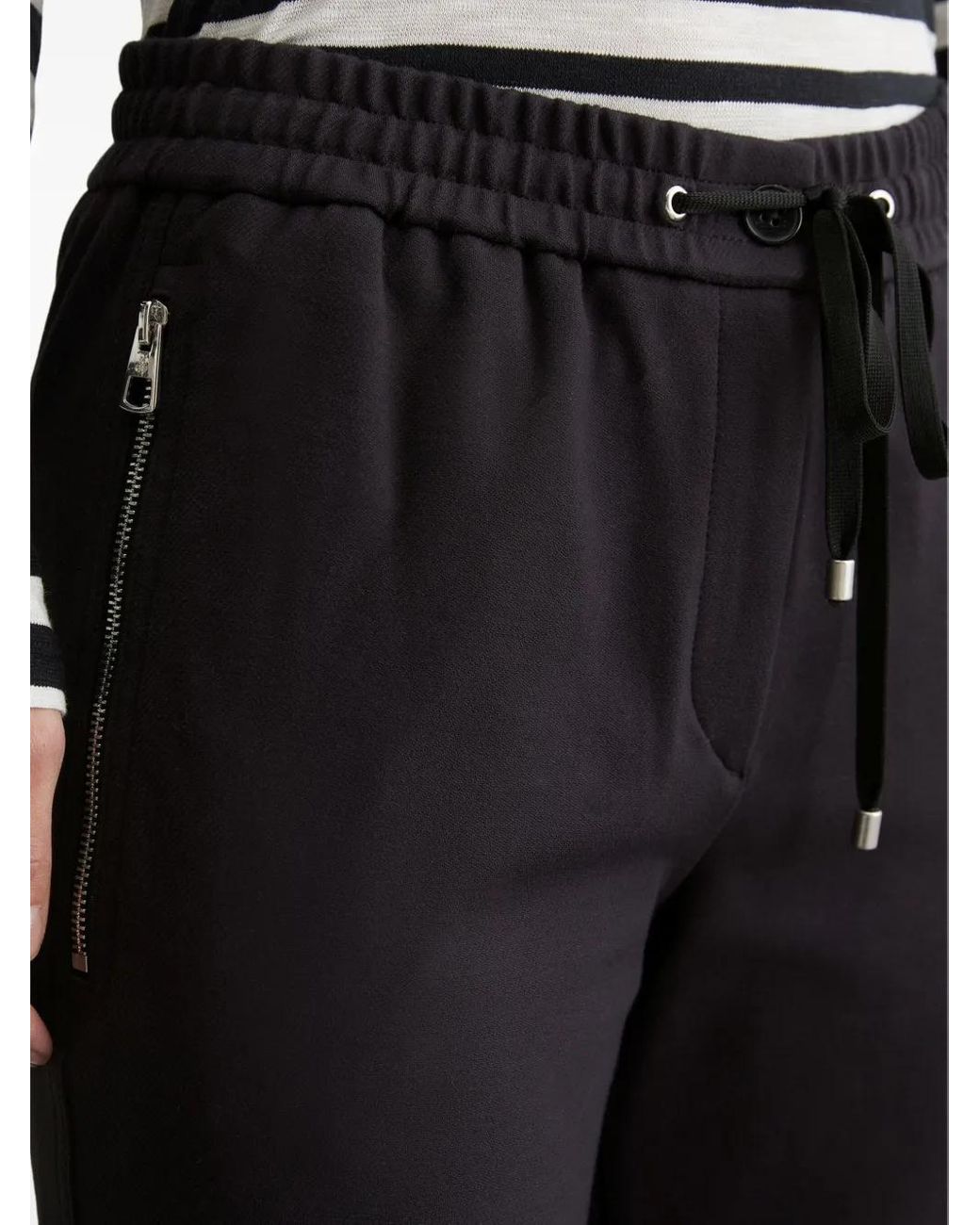 Marc O' Polo Black Drawstring-Waist Trousers