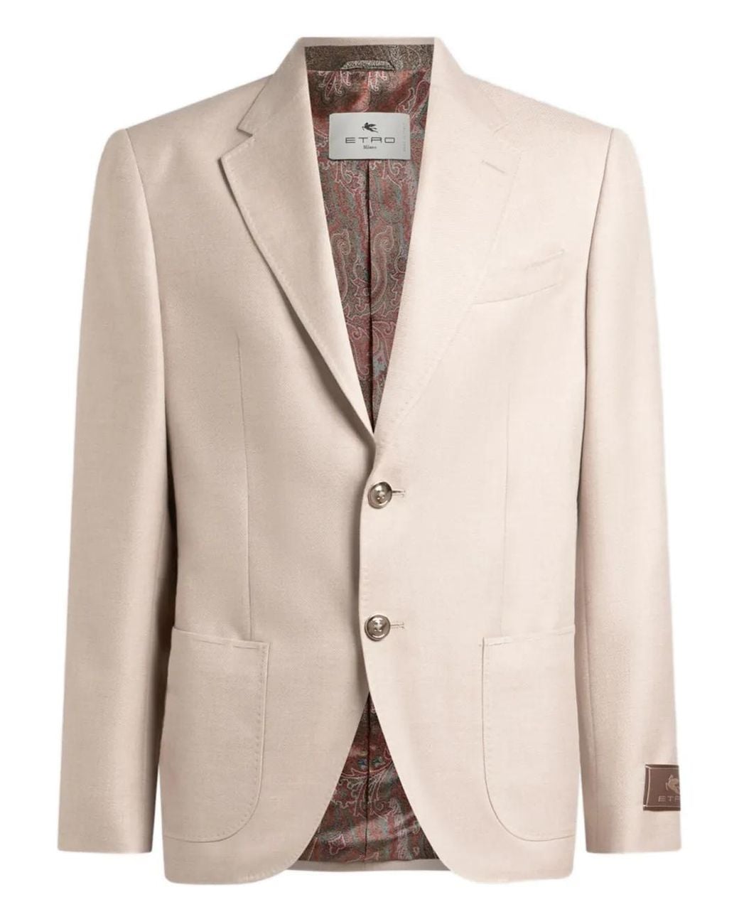 Etro Natural Single-Breasted Cotton-Blend Jacket for men