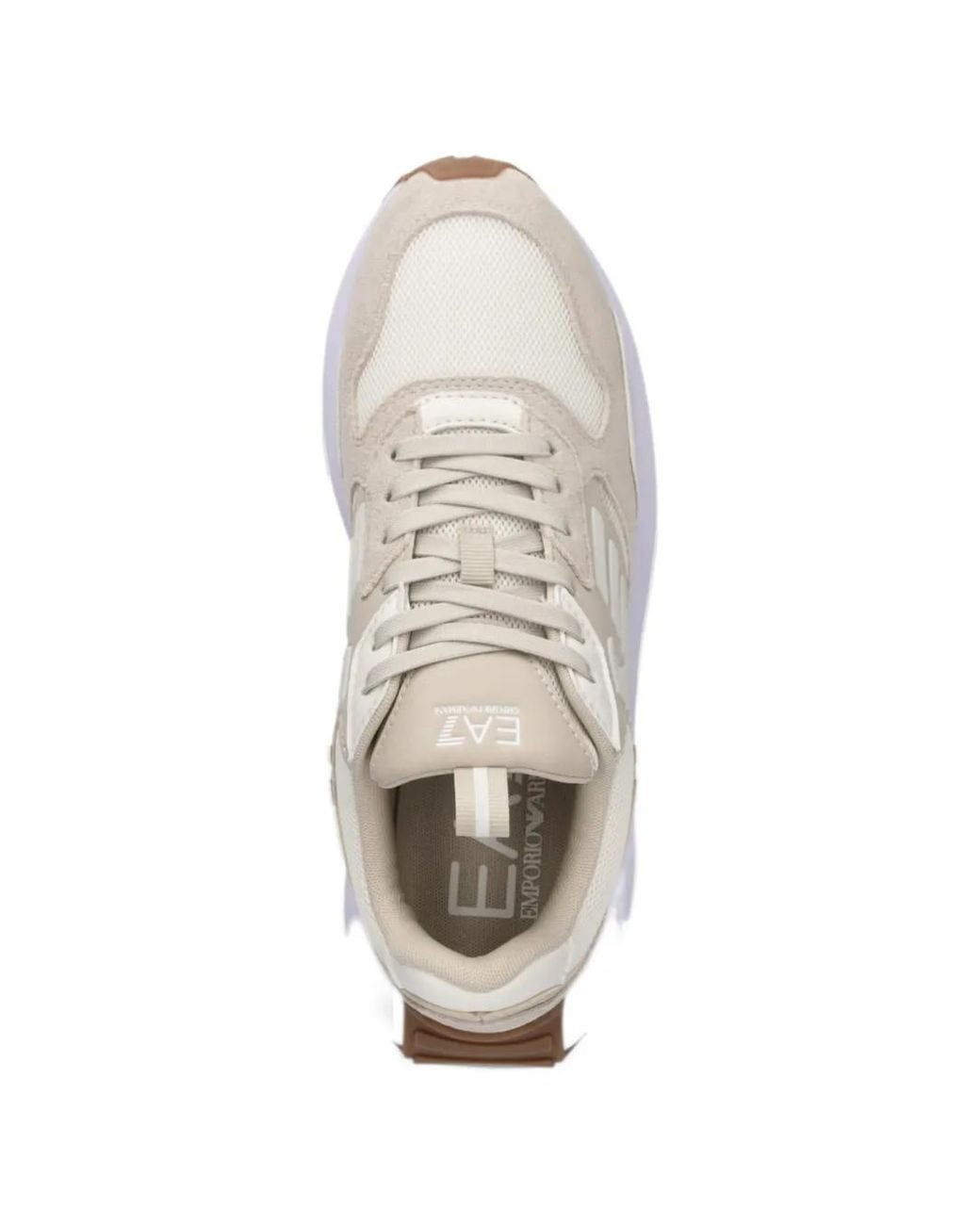 EA7 Logo-Patch Panelled Sneakers in White | Lyst