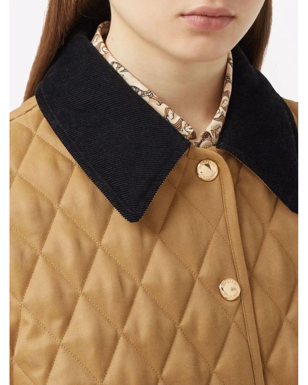 Burberry Brown Diamond Quilted Jacket