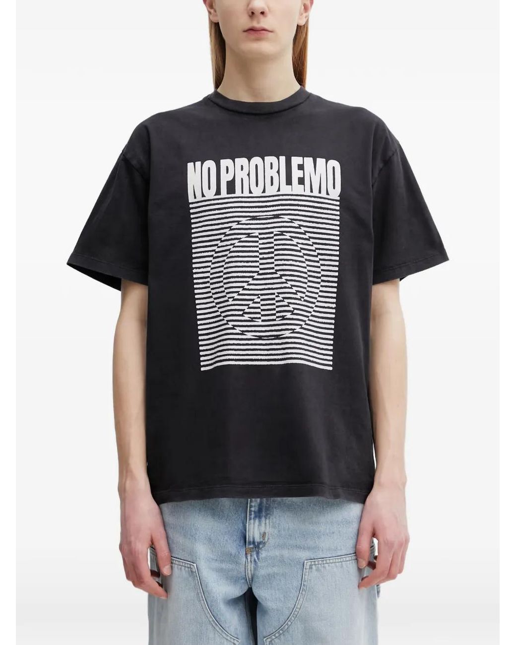 No Problemo Black Cnd Wave Regular Fit T-Shirt