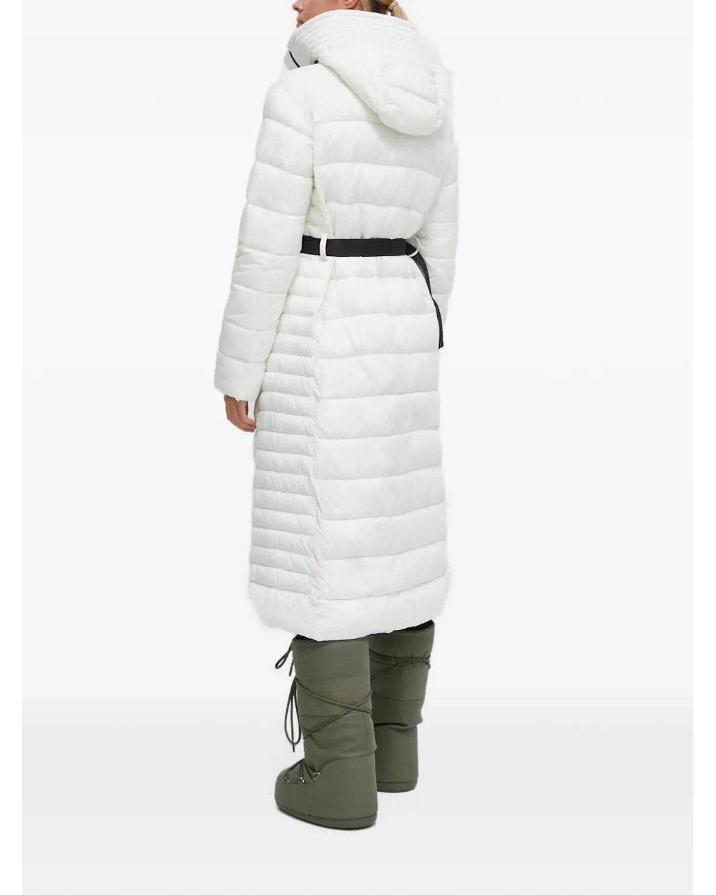 Didriksons White Belted Puffer Coat