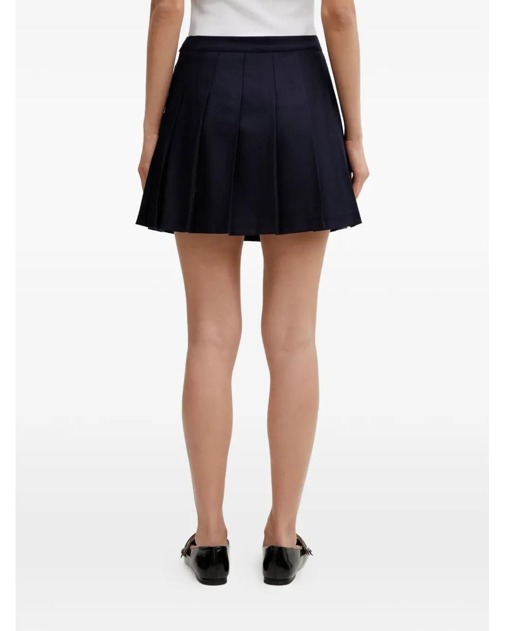 Sporty & Rich Black Pleated Skirt