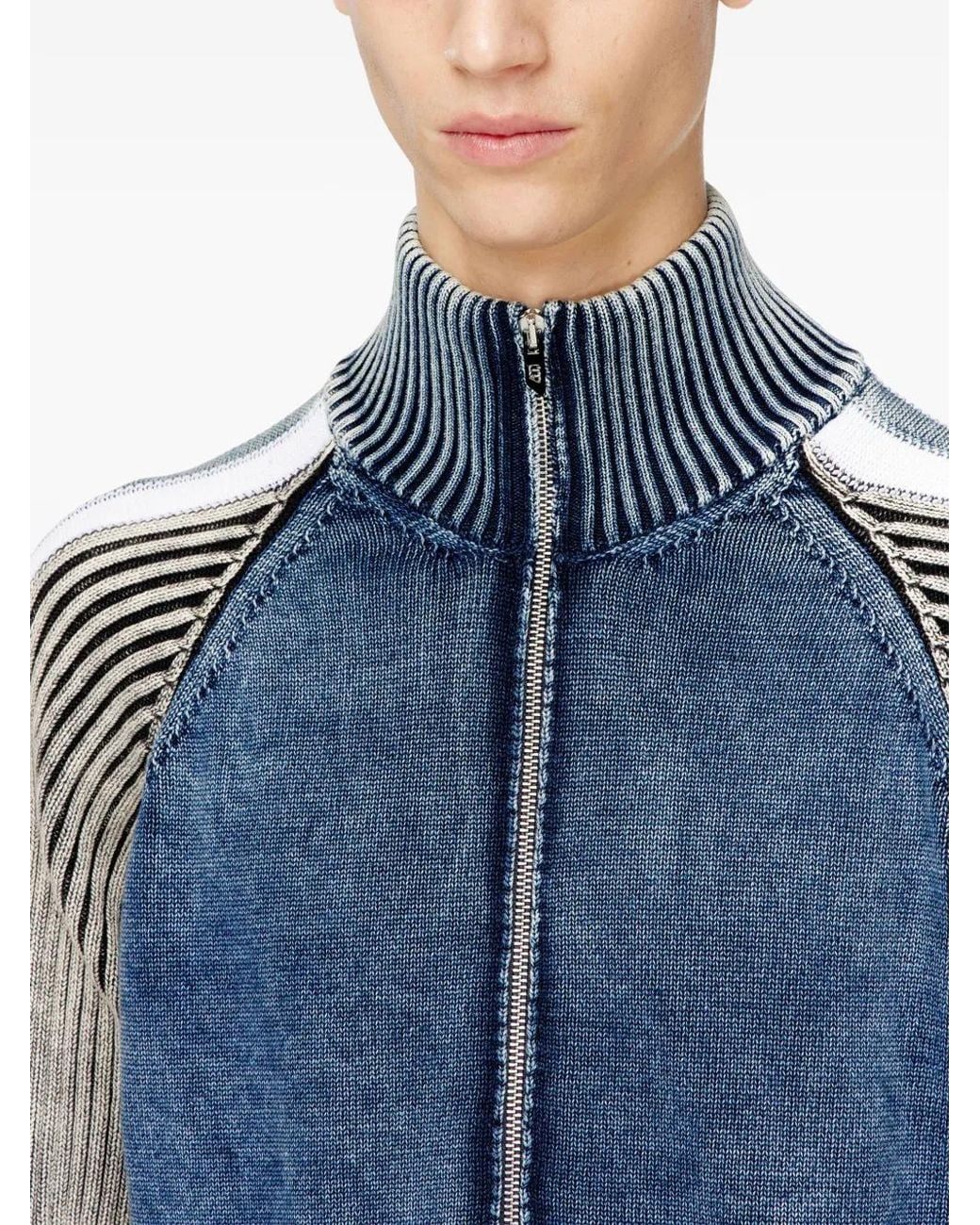 DIESEL Blue K-Heronimo Raglan-Sleeve Cardigan for men