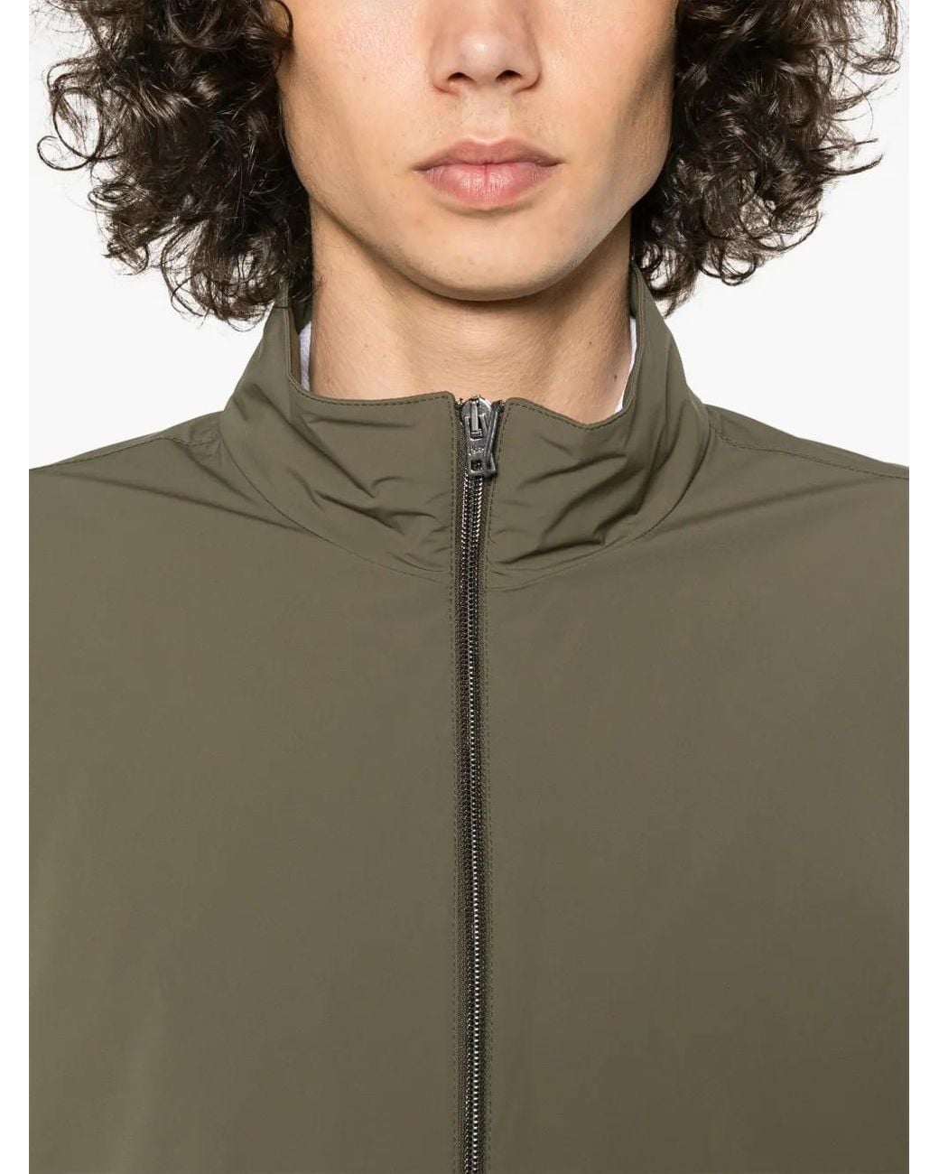 Herno Green Taffeta Bomber Jacket for men