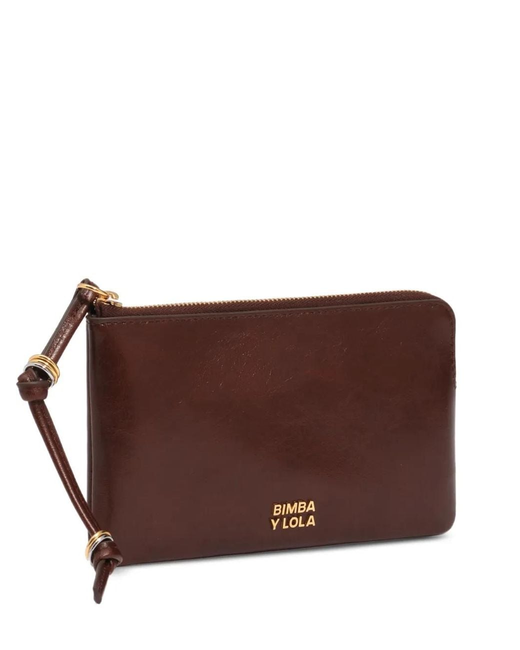 Bimba Y Lola Brown Large Dark Tan Leather Coin Purse