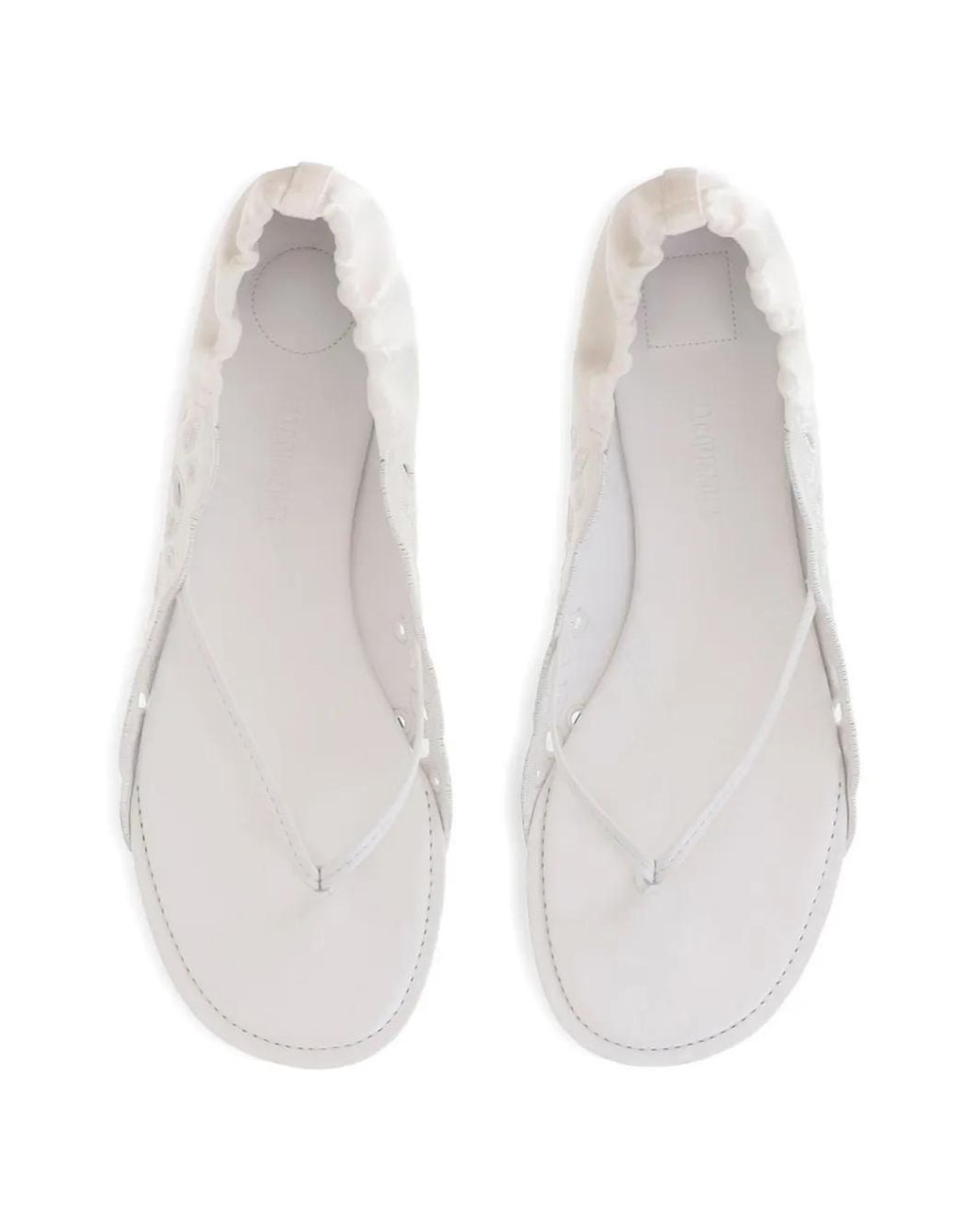Jacquemus White Les Sandales Nu-Pieds Embroidered Sandals
