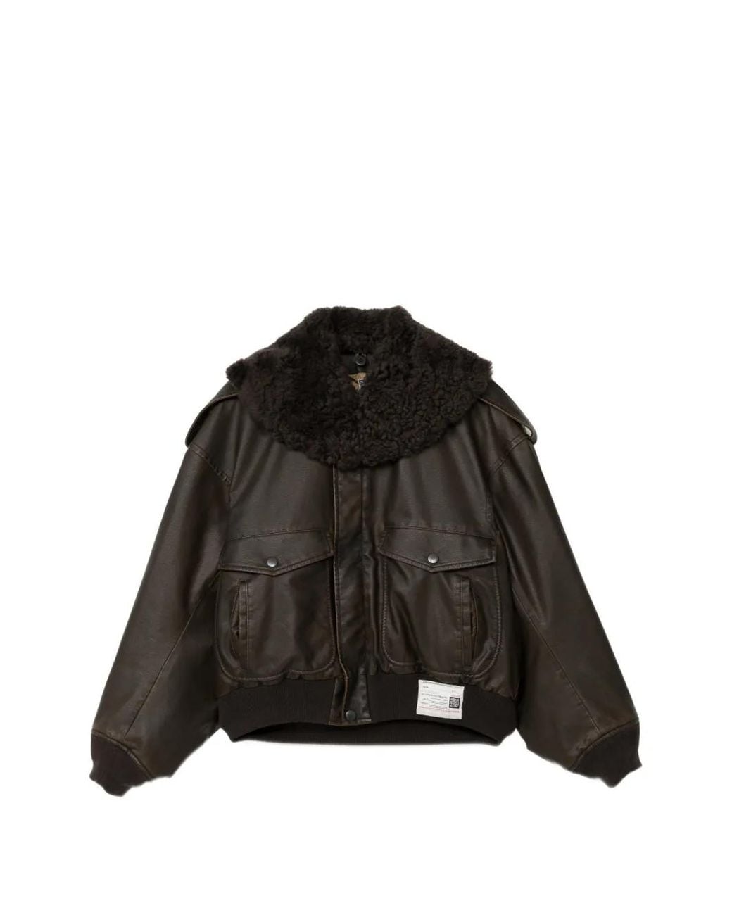 Maison Mihara Yasuhiro Black Detachable Collar Coated Jacket
