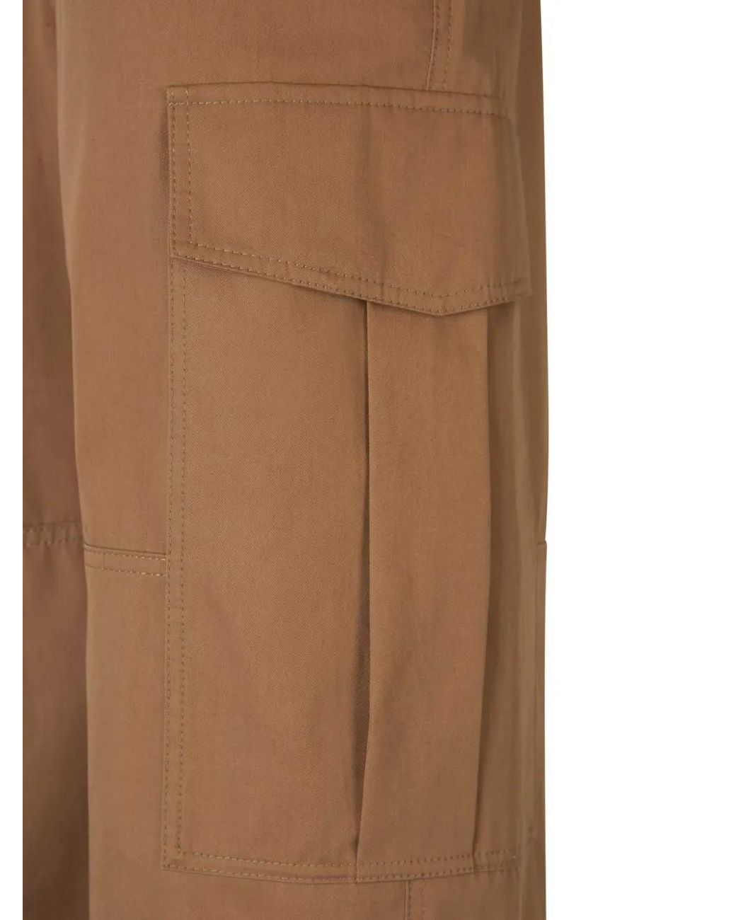 McQueen Brown Cotton Cargo Trousers for men
