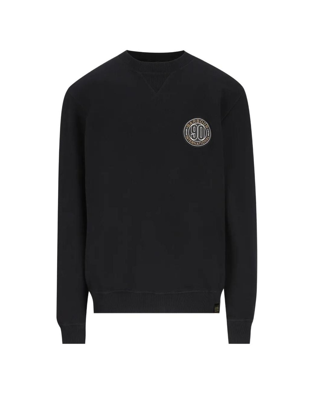 Barbour Black 90Th Anniversary Logo-Patch Sweater for men