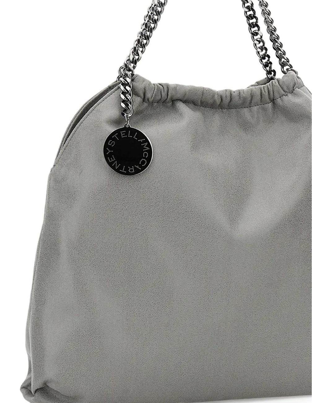 Stella McCartney Gray Falabella Medium Drawstring Bag