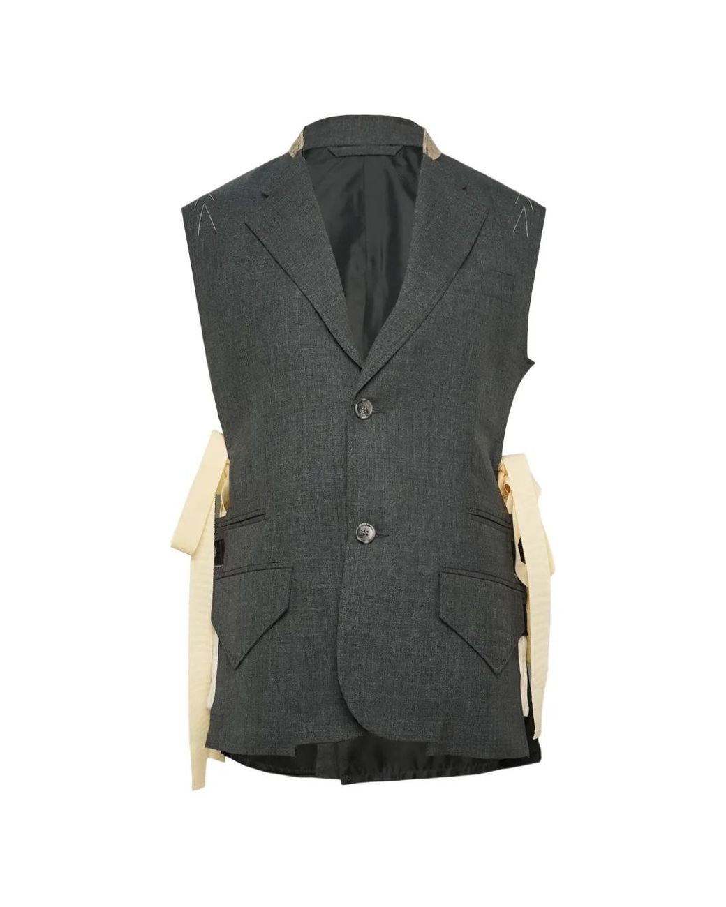 SONIA CARRASCO Black Side-Cut Gilet Jacket