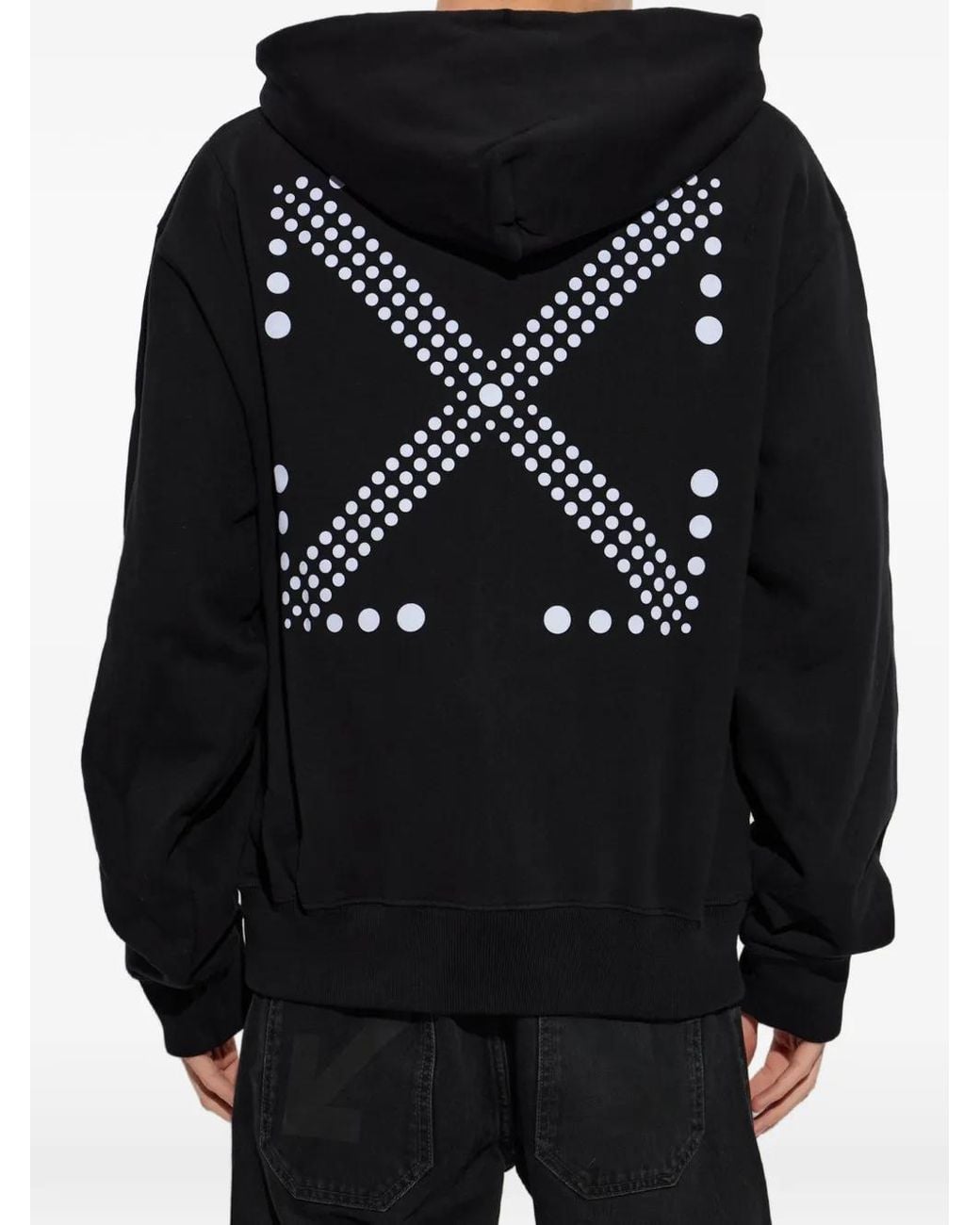 Off-White c/o Virgil Abloh Black Hoodie Zippé À Logo Imprimé for men