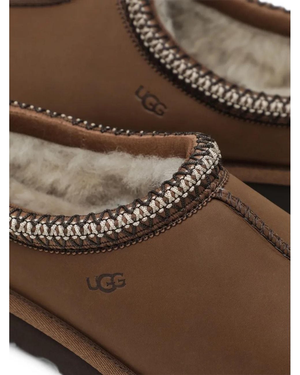 Ugg Brown Tasman Embroidered Slippers