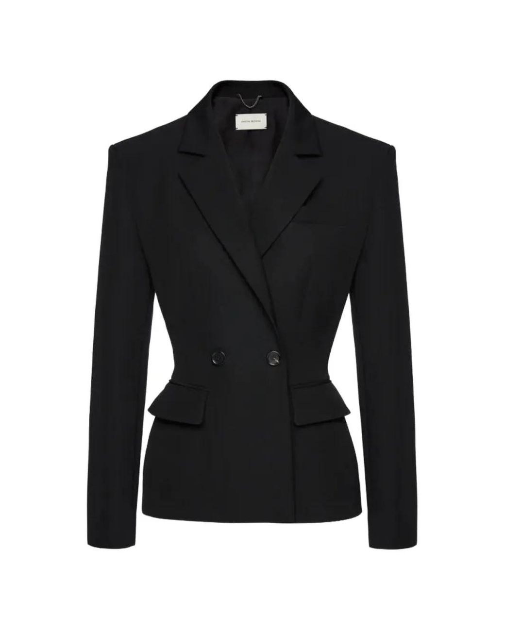 Magda Butrym Black Double-Breasted Hourglass Blazer