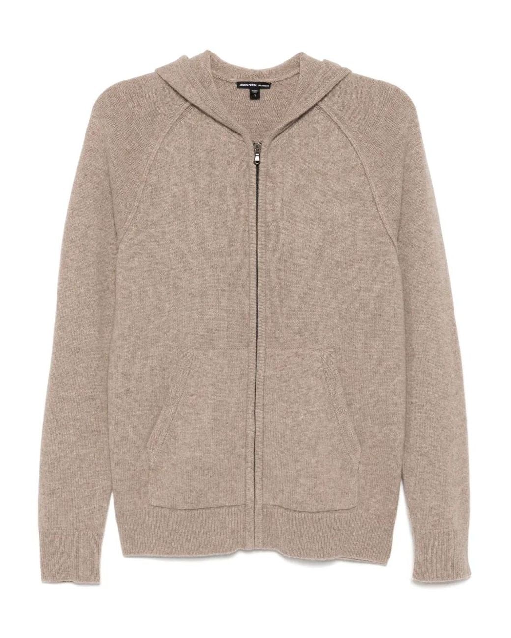 James Perse Brown Recycled Cashmere Hoodie for men