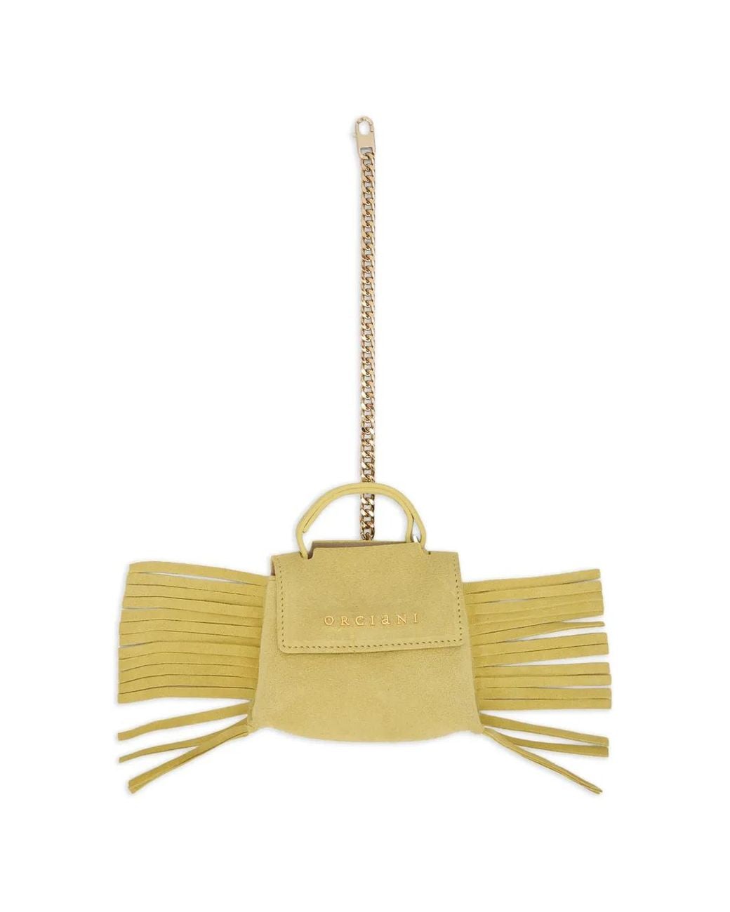 Orciani Metallic Sveva Fringed Chain-Link Bag Charm